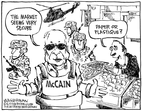 Editorial Cartoon by Dan Wasserman, Boston Globe on GOP Hopefuls Pick Up Pace