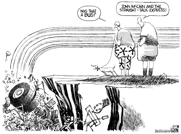 Editorial Cartoon by Don Wright, Palm Beach Post on GOP Hopefuls Pick Up Pace