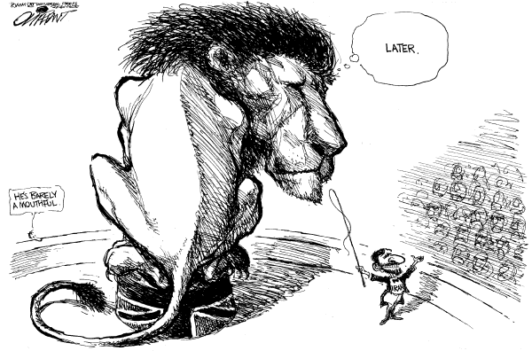 Editorial Cartoon by Pat Oliphant, Universal Press Syndicate on In Other News
