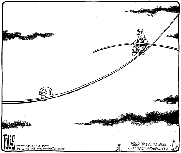 Editorial Cartoon by Tom Toles, Washington Post on Gunmen Kill Scores in Iraq