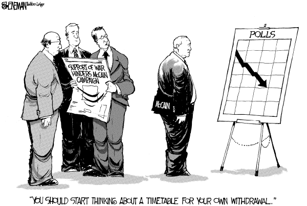 Editorial Cartoon by Jeff Danziger, CWS/CartoonArts Intl. on McCain Refines His Message