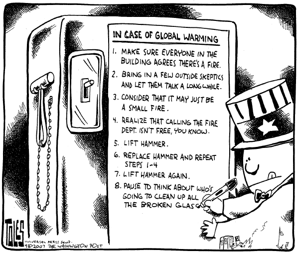 Editorial Cartoon by Tom Toles, Washington Post on America Celebrates Earth Day