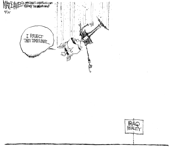 Editorial Cartoon by Matt Davies, Journal News on Surge Continues in Iraq