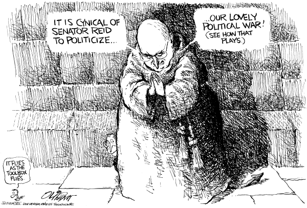 Editorial Cartoon by Pat Oliphant, Universal Press Syndicate on Surge Continues in Iraq