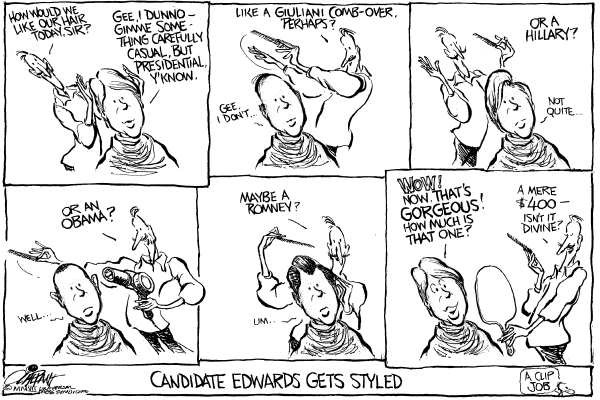 Editorial Cartoon by Pat Oliphant, Universal Press Syndicate on In Other News