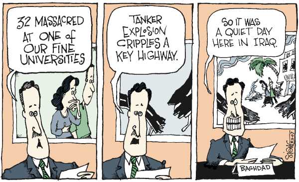 Editorial Cartoon by Signe Wilkinson, Philadelphia Daily News on In Other News