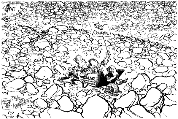 Editorial Cartoon by Pat Oliphant, Universal Press Syndicate on New French Leader Elected
