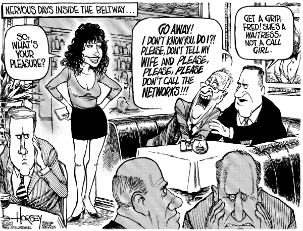 Editorial Cartoon by David Horsey, Seattle Post-Intelligencer on In Other News
