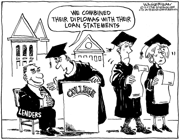 Editorial Cartoon by Dan Wasserman, Boston Globe on In Other News