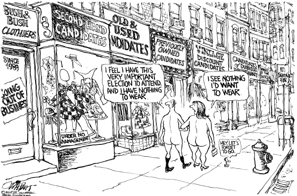Editorial Cartoon by Pat Oliphant, Universal Press Syndicate on GOP Candidates Debate Again