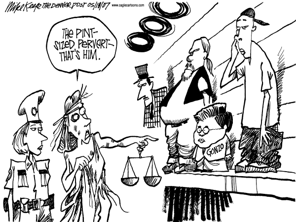 Editorial Cartoon by Mike Keefe, Denver Post on Bush: No Confidence Vote “Political Theater”