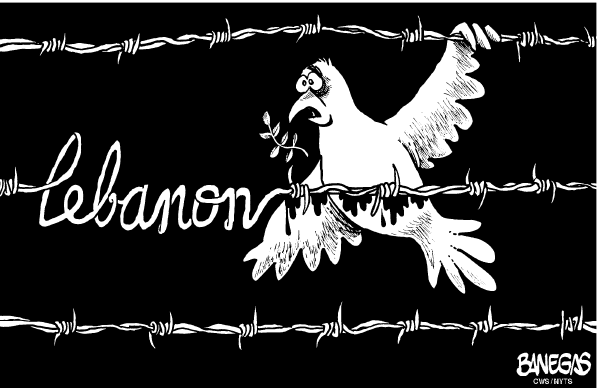 Editorial Cartoon by Angel Dario Banegas, La Prensa, San Pedro Sula, Honduras on Mideast Peace Process Continues