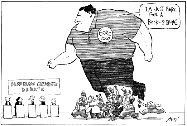 Editorial Cartoon by Tony Auth, Philadelphia Inquirer on Presidential Races Get More Crowded