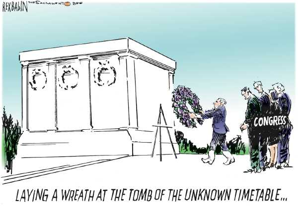 Editorial Cartoon by Rex Babin, Sacramento Bee on Fallen Soldiers Honored