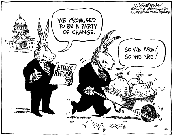 Editorial Cartoon by Dan Wasserman, Boston Globe on In Other News