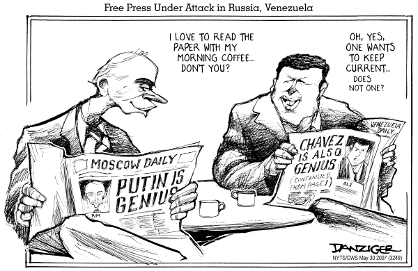 Editorial Cartoon by Jeff Danziger, CWS/CartoonArts Intl. on In Other News