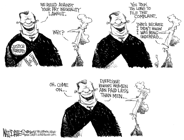 Editorial Cartoon by Matt Davies, Journal News on Court Rules Against Women