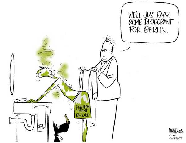 Editorial Cartoon by Ann Telnaes, CWS/CartoonArts Intl. on World Leaders Meet in Germany