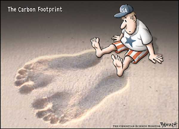 Editorial Cartoon by Clay Bennett, Christian Science Monitor on Bush Shifts on Global Warming