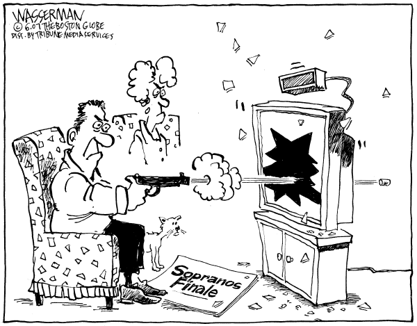 Editorial Cartoon by Dan Wasserman, Boston Globe on In Other News