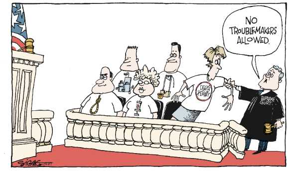 Editorial Cartoon by Signe Wilkinson, Philadelphia Daily News on In Other News