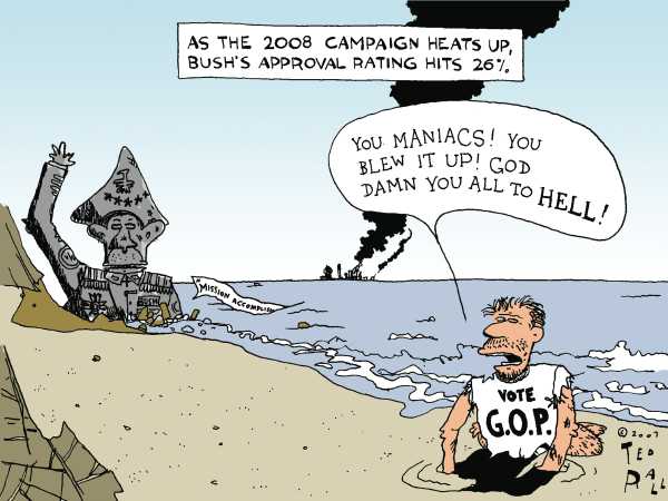 Editorial Cartoon by Ted Rall on Republican Race Tightens