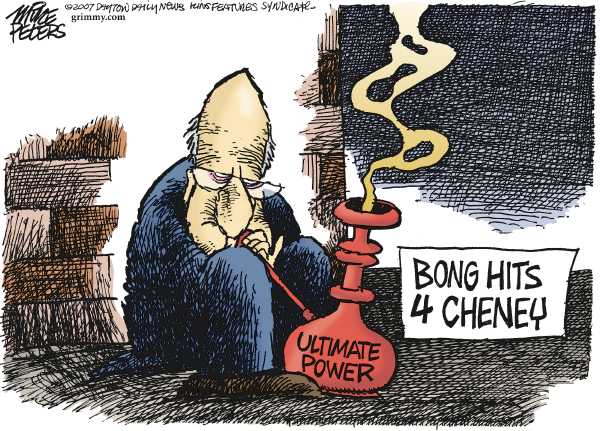 Editorial Cartoon by Mike Peters, Dayton Daily News on Cheney Asserts He Holds Special Place