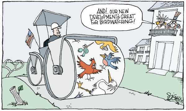 Editorial Cartoon by Signe Wilkinson, Philadelphia Daily News on In Other News