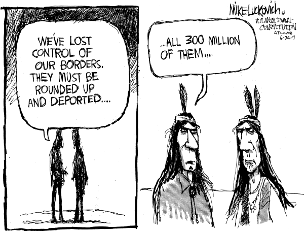 Editorial Cartoon by Mike Luckovich, Atlanta Journal-Constitution on In Other News
