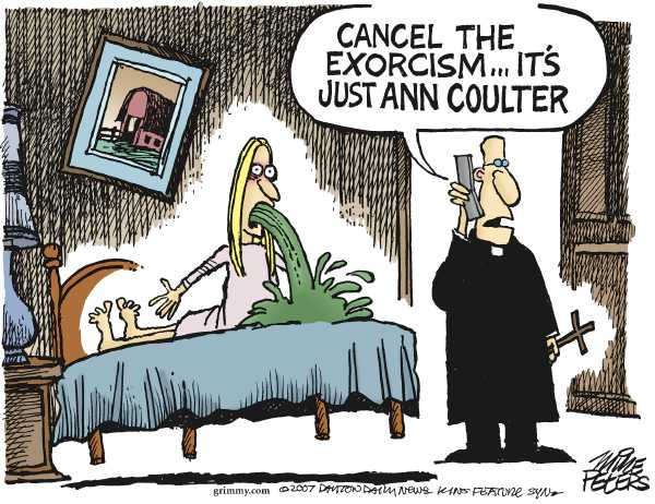 Editorial Cartoon by Mike Peters, Dayton Daily News on Coulter Cries Out for Help