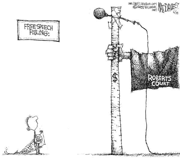 Editorial Cartoon by Matt Davies, Journal News on Supreme Court Guts Desegregation