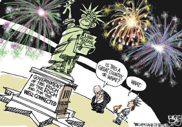 Editorial Cartoon by Pat Bagley, Salt Lake Tribune on President Frees Libby