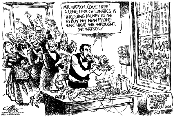 Editorial Cartoon by Pat Oliphant, Universal Press Syndicate on In Other News