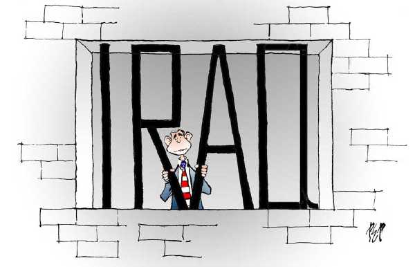 Editorial Cartoon by Pep (Jyllands-Posten), Viby, Denmark on Bush Cites Progress in Iraq