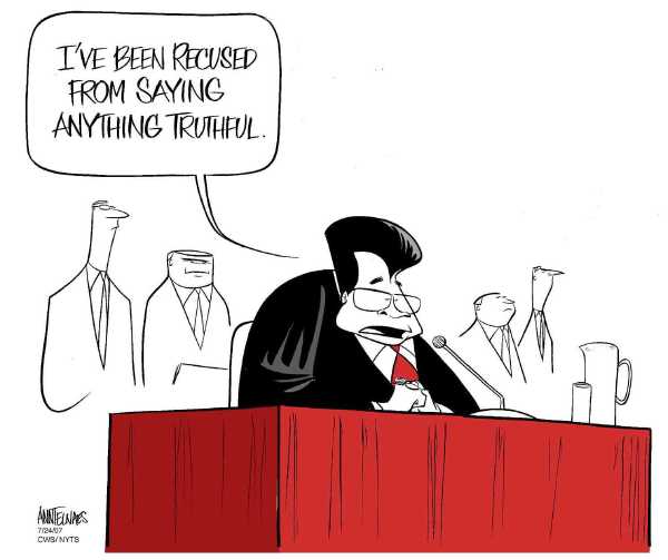 Editorial Cartoon by Ann Telnaes, CWS/CartoonArts Intl. on Gonzales’ Actions Questioned