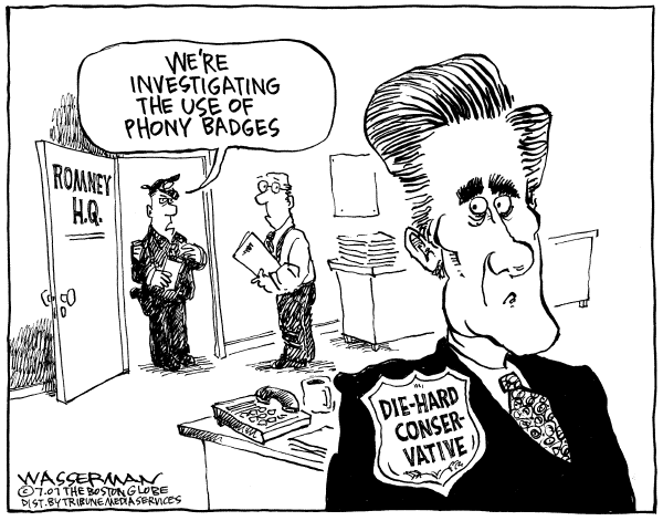 Editorial Cartoon by Dan Wasserman, Boston Globe on Presidential Race Stays Lively