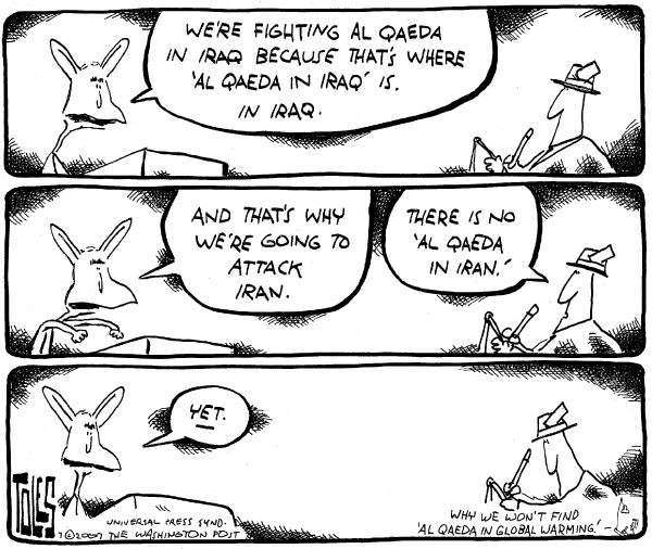 Editorial Cartoon by Tom Toles, Washington Post on Iraqi Parliament Takes Vacation