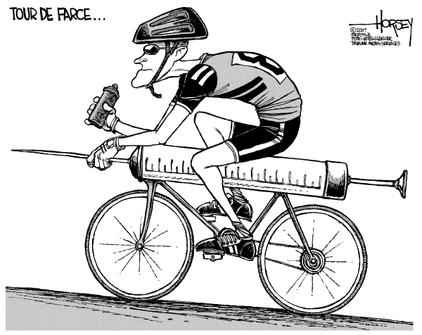 Editorial Cartoon by David Horsey, Seattle Post-Intelligencer on Sporting News