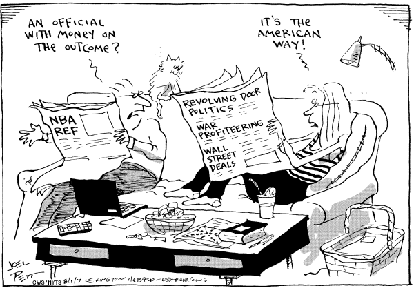 Editorial Cartoon by Joel Pett, Lexington Herald-Leader, CWS/CartoonArts Intl. on Sporting News