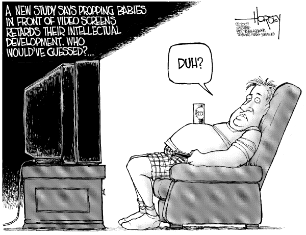 Editorial Cartoon by David Horsey, Seattle Post-Intelligencer on In Other News