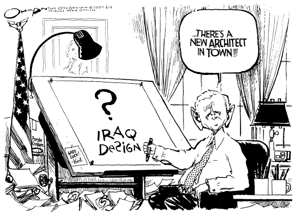 Editorial Cartoon by Jack Ohman, The Oregonian on President Remains Confident