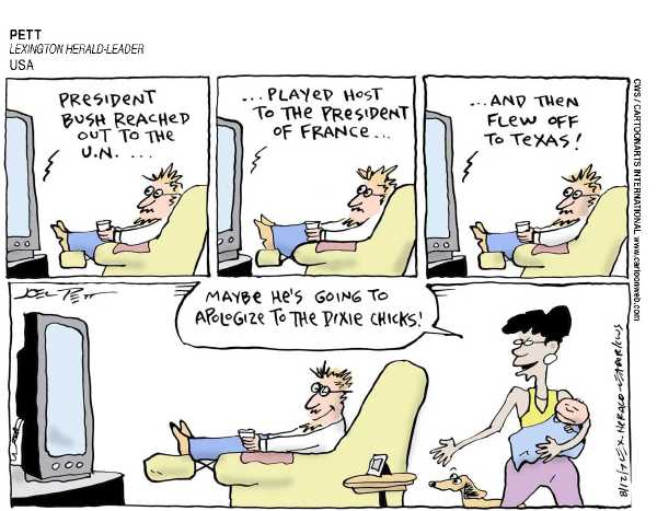 Editorial Cartoon by Joel Pett, Lexington Herald-Leader, CWS/CartoonArts Intl. on President Remains Confident