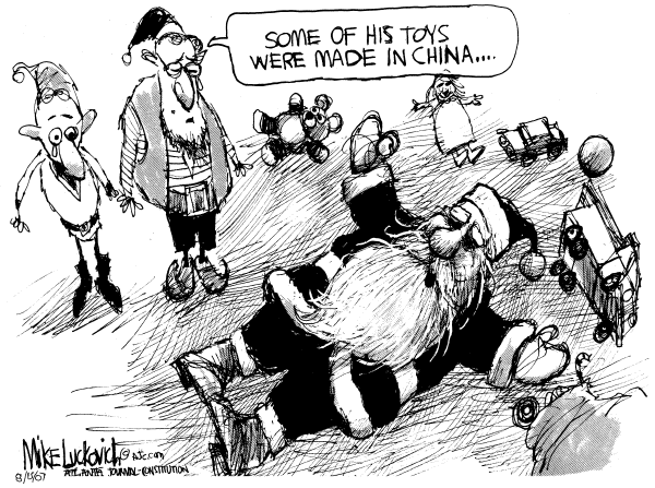 Editorial Cartoon by Mike Luckovich, Atlanta Journal-Constitution on China Faces Multiple Problems