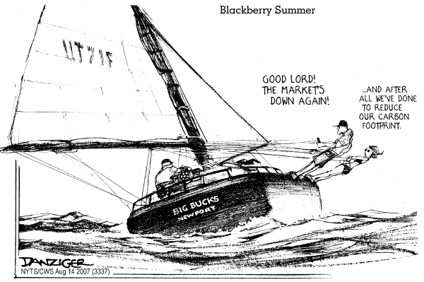 Editorial Cartoon by Jeff Danziger, CWS/CartoonArts Intl. on Stock Market Tumbles