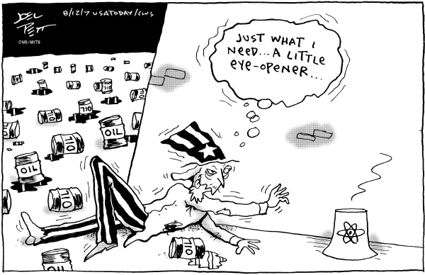 Editorial Cartoon by Joel Pett, Lexington Herald-Leader, CWS/CartoonArts Intl. on Energy Shortage Imminent