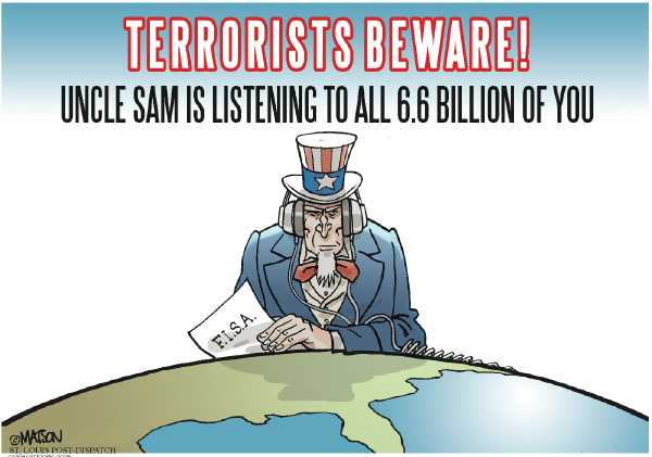 Editorial Cartoon by RJ Matson, Cagle Cartoons on White House Wary of Domestic Attack
