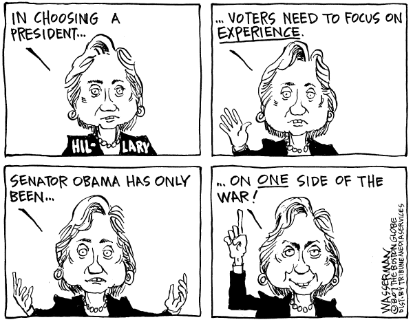 Editorial Cartoon by Dan Wasserman, Boston Globe on Campaign News