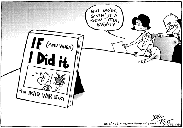 Editorial Cartoon by Joel Pett, Lexington Herald-Leader, CWS/CartoonArts Intl. on Surge Working, White House Says