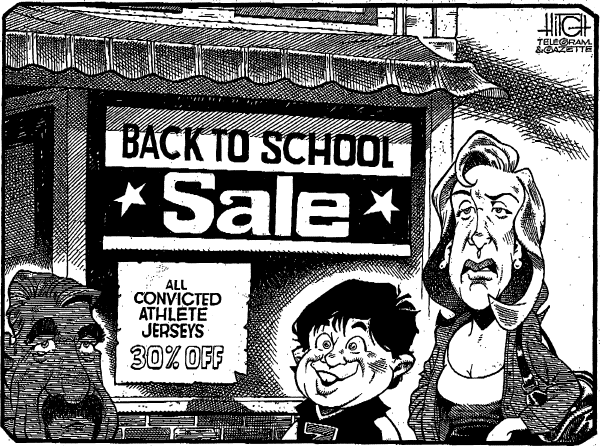 Editorial Cartoon by David M. Hitch, Worcester Telegram and Gazette, MA on In Other News