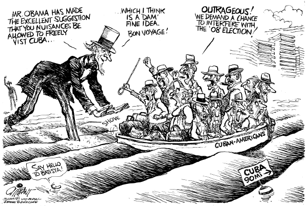 Editorial Cartoon by Pat Oliphant, Universal Press Syndicate on In Other News